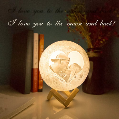 Photo Customize Moon Lamp 2/3/16 Colors Night Light Photo Custom Picture Engraved Moon Light Gift for Wife,Husband,Kids