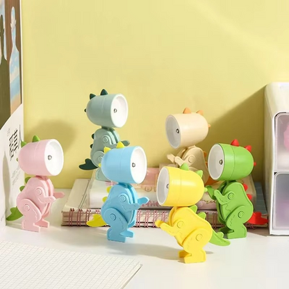 Mini Dinosaur Night Light Battery Magnetic Folding Nights Lamp Bedroom Bedside Table Ornaments Children's Toys LED Night Lights