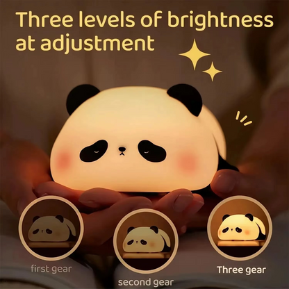 Adorable Panda Lamp with Touch Sensor & LED Dimming - Perfect Bedside Decor & Birthday Gift - Nursery Night Light Companion