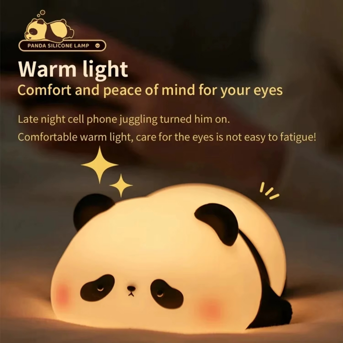 Adorable Panda Lamp with Touch Sensor & LED Dimming - Perfect Bedside Decor & Birthday Gift - Nursery Night Light Companion