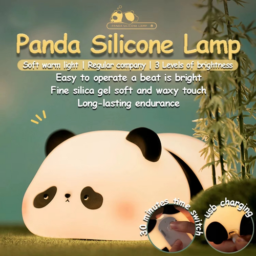 Adorable Panda Lamp with Touch Sensor & LED Dimming - Perfect Bedside Decor & Birthday Gift - Nursery Night Light Companion